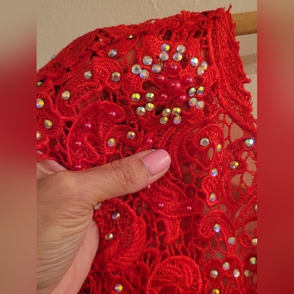 Regina Paris Coquette Lace Dress NWT. Wedding Guest Girly - Picture 2 of 12